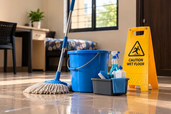 Daily Cleaning at Bhati PG Boys Hostel Warje Pune